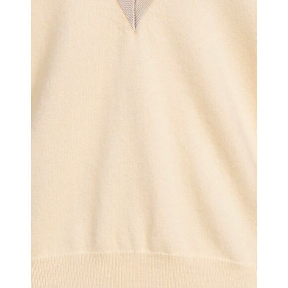 Sandro Women's Bridget Knit V-Neck Sweater In Ivory Wool Cashmere Size 1 / Small - Picture 5 of 16